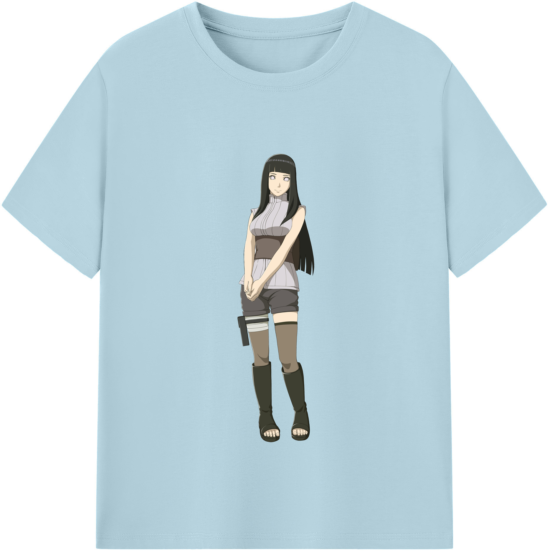 （画像用） NARUTO -ナルト- 日向ヒナタ Hyūga Hinata 綿100％半袖Tシャツ（フロントプリント）